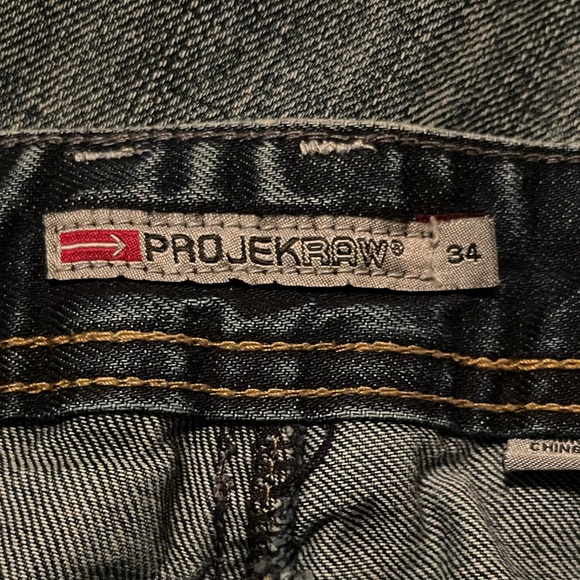 PROJEK RAW Men’s Distressed Denim Jeans. Sz 34X34.5. - Picture 5 of 5